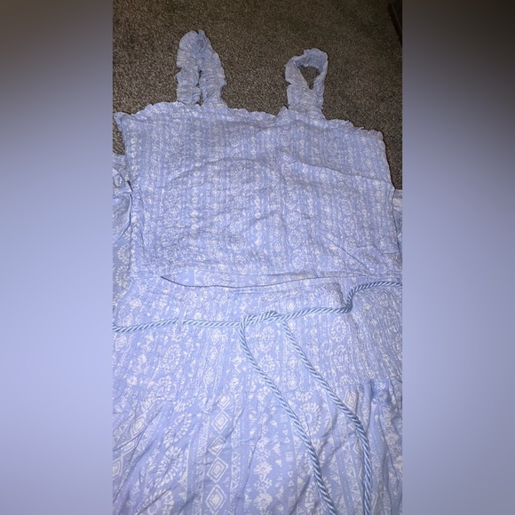 NoBo Two-Piece Maxi Skirt & Top Set – Periwinkle Patterned | Size Large - Picture 4 of 6